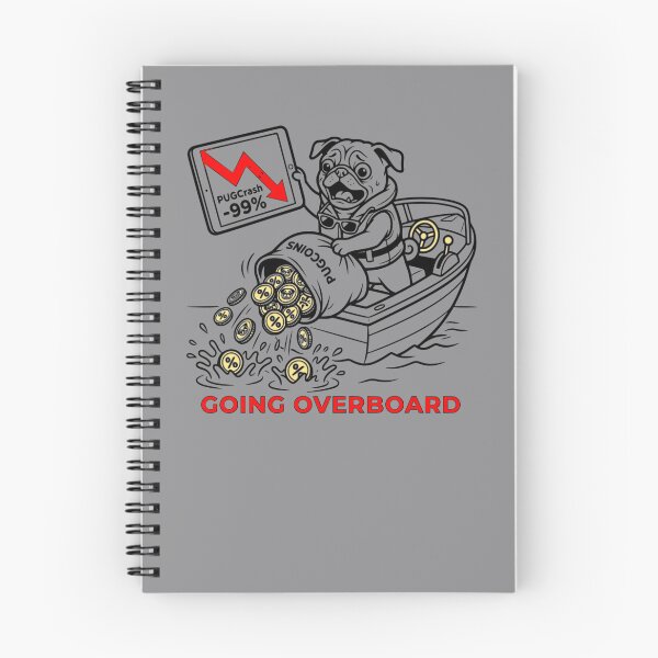 Item preview, Going Overboard Funny Crypto Crash Pug Red Arrow Stock Market designed and sold by The Bold Line Studio.
