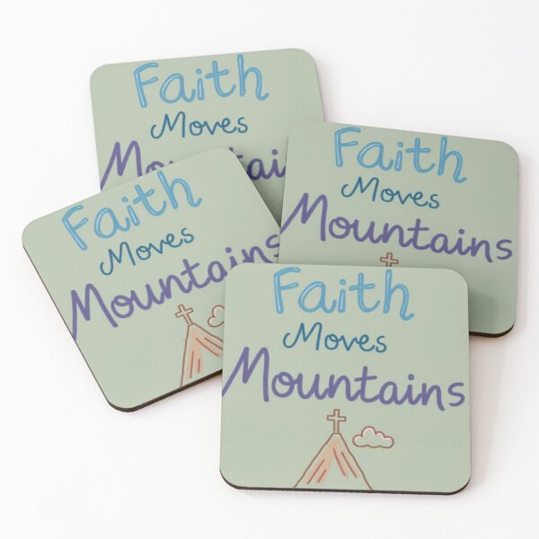 Item preview, Faith Moves Mountains Christian Quote designed and sold by swichholkana.