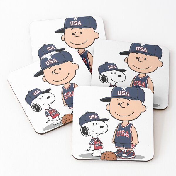 Item preview, snoopy và charlie brown usa basketball designed and sold by maegilldepus.