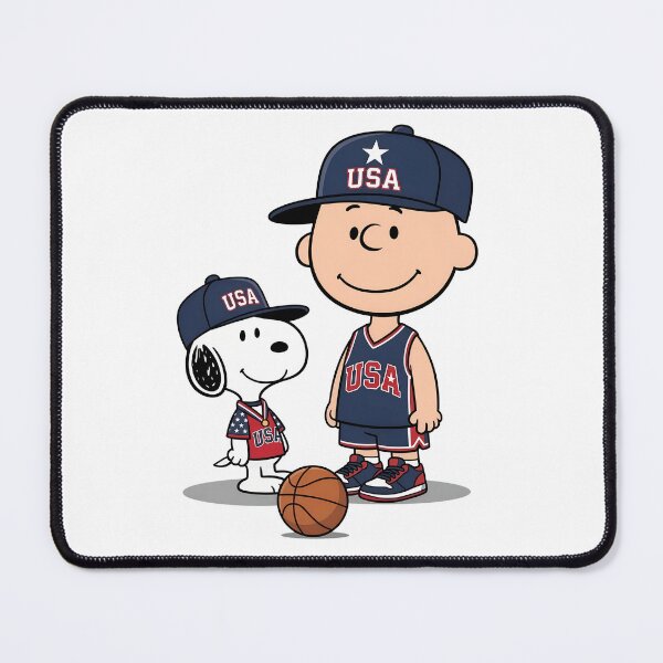Item preview, snoopy và charlie brown usa basketball designed and sold by maegilldepus.