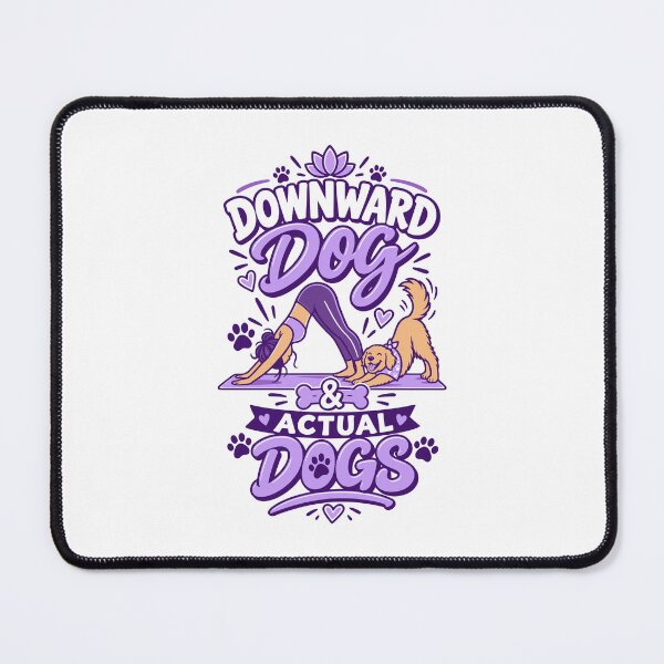 Item preview, Downward Dog And Actual Dogs Funny Yoga Pet Lover Typography designed and sold by RAS-77.