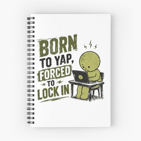 Item preview, Born To Yap, Forced To Lock In Programmer Developer Student Work Focus designed and sold by RetroMini2026.