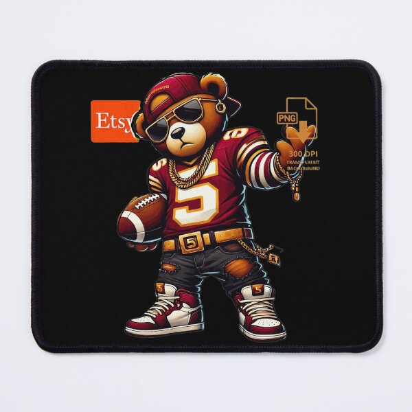 Item preview, Streetwear Bear Football Player Swag Style designed and sold by MaryMcgee25334.