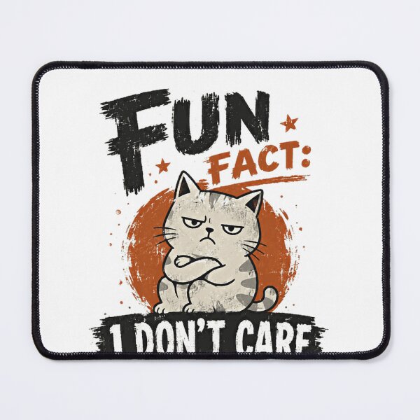 Item preview, Fun Fact I Don't Care Grumpy Cat Sarcasm Humor designed and sold by SkeletonsDanger.