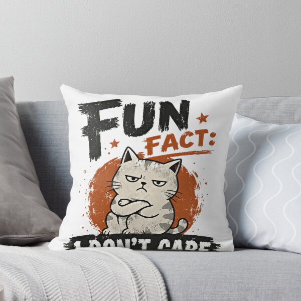 Item preview, Fun Fact I Don't Care Grumpy Cat Sarcasm Humor designed and sold by SkeletonsDanger.