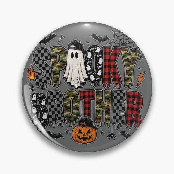 Item preview, Spooky Brother Halloween | Camo Plaid Mixed Pattern Design designed and sold by MOCH- ART.