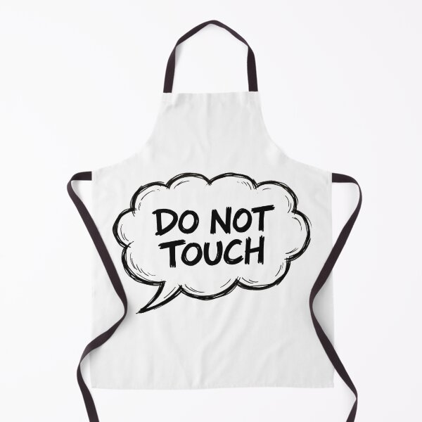 Item preview, DO NOT TOUCH Black and White Cartoon Illustration designed and sold by Rust & Soul.