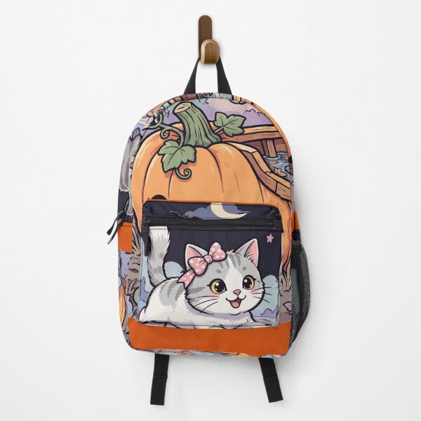 Item preview, Freda and Junior Pumpkin Boat Race Kawaii Halloween Cats Fall Night designed and sold by MAISON SYLVIE.