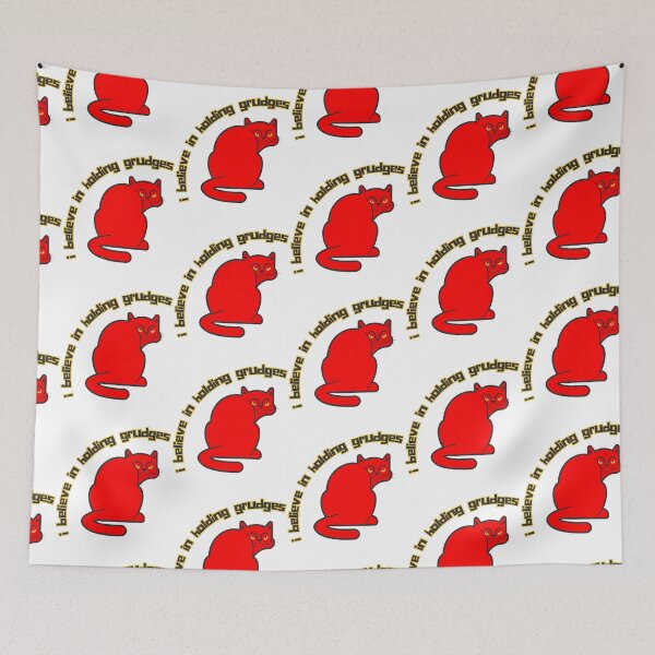 Item preview, I Believe In Holding Grudges Moody Red Cat designed and sold by dejah-maddux.