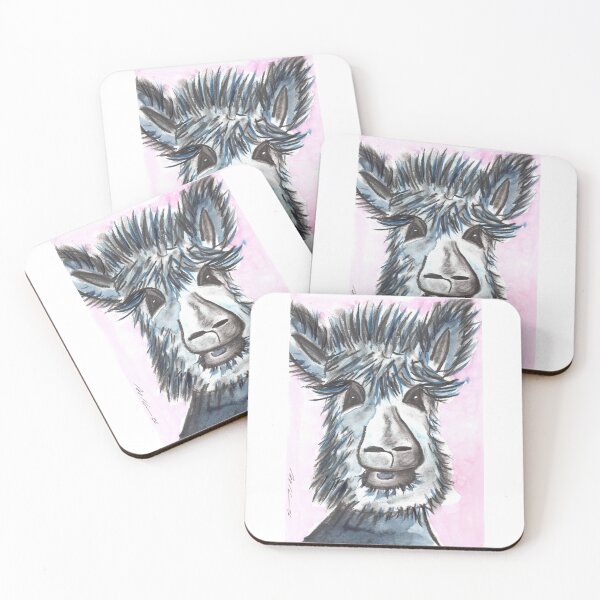 Item preview, Llama, Blue, Charcoal & Watercolour designed and sold by Anke‘s Bazaar.