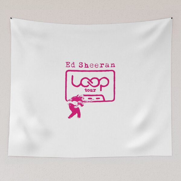 Item preview, Ed Sheeran Loop Tour Pink Guitarist Cassette Frame Logo designed and sold by Moonifillst.