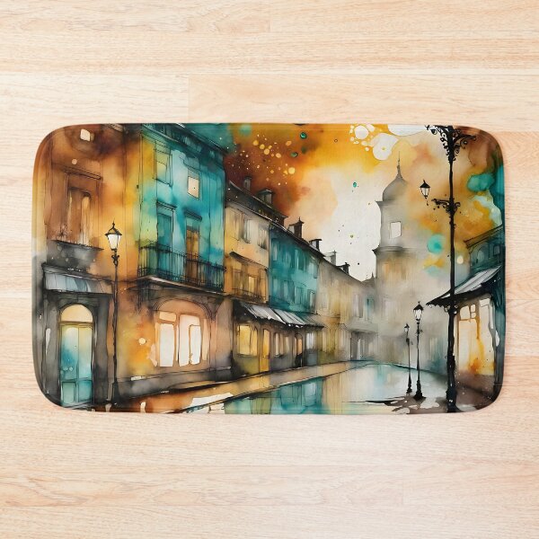 Item preview, Watercolor painting of European style street designed and sold by Chi261.
