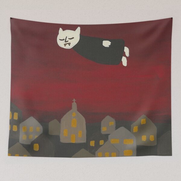 Item preview, Poster Vampire Over The Town Print designed and sold by nicholaswaldrop.