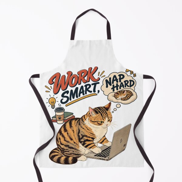 Item preview, Work Smart Nap Hard Cat designed and sold by INITIAL SHIBA.