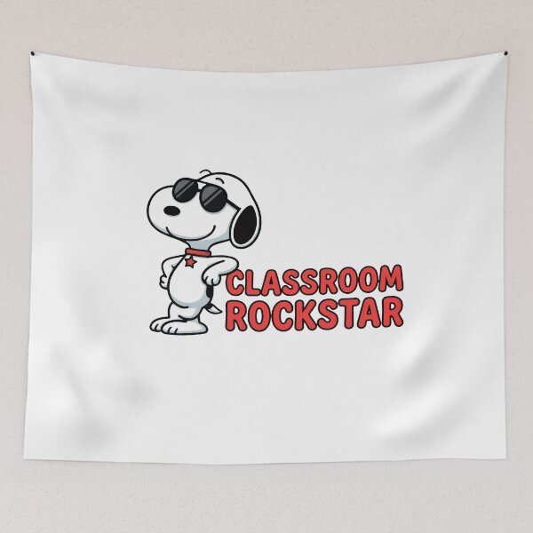 Item preview, Snoopy Cool Classroom Rockstar Teacher  designed and sold by cesrahotdemo.