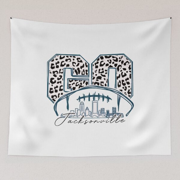 Item preview, Jacksonville 60 Football Leopard City Skyline designed and sold by trada826.