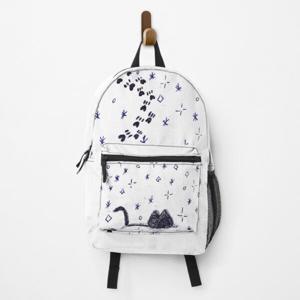 Item preview, Black Cat Leaving Paw Prints in the Snow designed and sold by MagicYana.