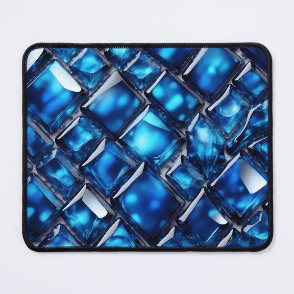 Item preview, Blue Abstract Surface with Reflective Crystal Details. designed and sold by MissYouONLY.