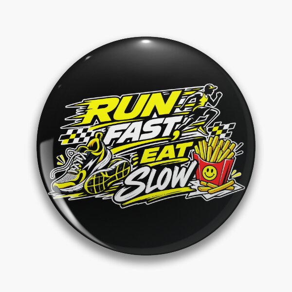 Item preview, Run Fast Eat Slow Funny Marathon Runner Snack Typography designed and sold by RAS-77.