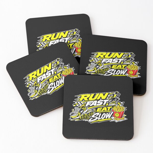 Item preview, Run Fast Eat Slow Funny Marathon Runner Snack Typography designed and sold by RAS-77.