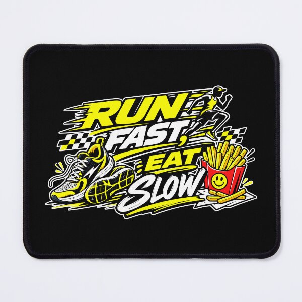 Item preview, Run Fast Eat Slow Funny Marathon Runner Snack Typography designed and sold by RAS-77.