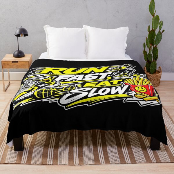 Item preview, Run Fast Eat Slow Funny Marathon Runner Snack Typography designed and sold by RAS-77.