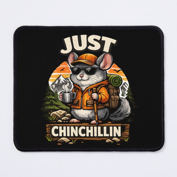 Item preview, Chinchillin Hiking Chinchilla – Cute Outdoor Adventure designed and sold by SidTastic .