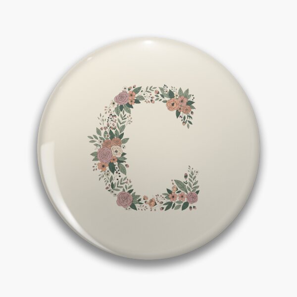 Item preview, Decorative Floral Letter C Botanical Monogram designed and sold by ITCHAWAWAA.