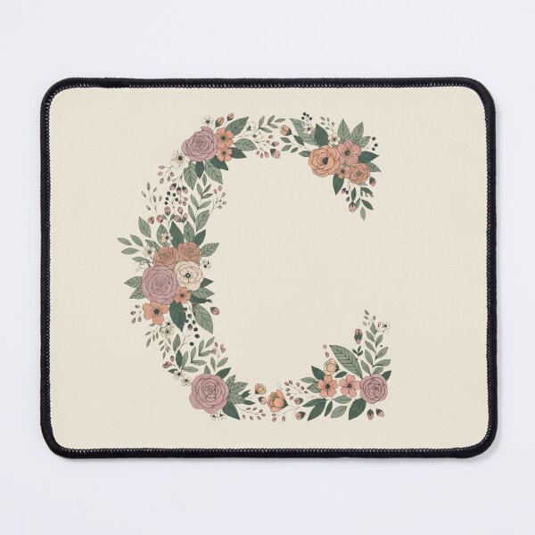 Item preview, Decorative Floral Letter C Botanical Monogram designed and sold by ITCHAWAWAA.