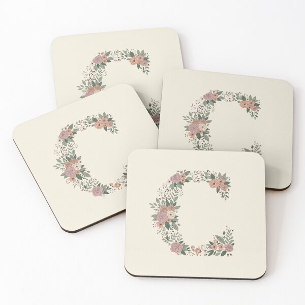 Item preview, Decorative Floral Letter C Botanical Monogram designed and sold by ITCHAWAWAA.