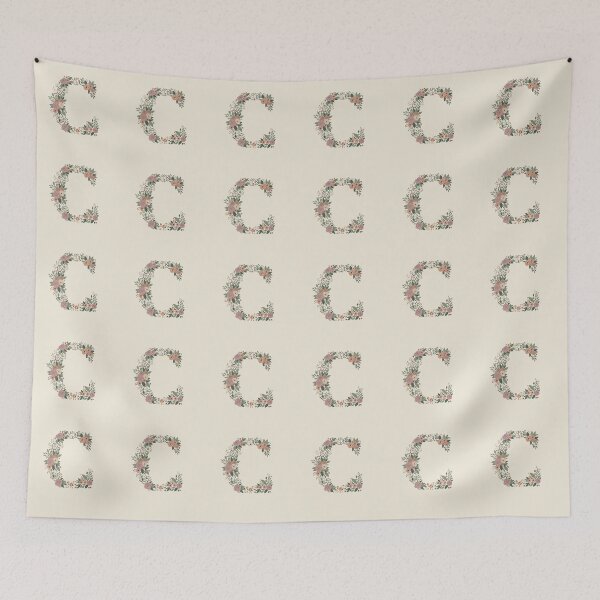 Item preview, Decorative Floral Letter C Botanical Monogram designed and sold by ITCHAWAWAA.