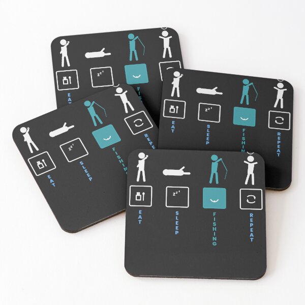 Artikelvorschau, Eat Sleep Fishing Repeat Funny Fisherman Icon Design entworfen und verkauft von VanSum.