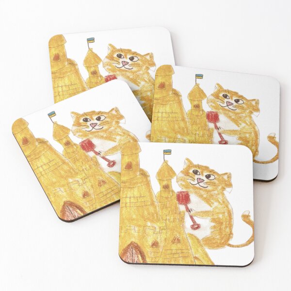 Item preview, Cute Ginger Cat Building a Sandcastle designed and sold by MagicYana.