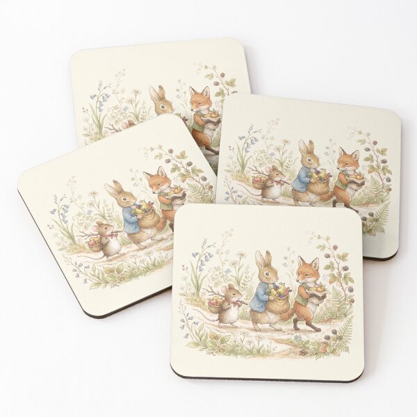 Item preview, Vintage Watercolor Forest Friends Harvest Walk - Classic Storybook Art designed and sold by Pasteltone.