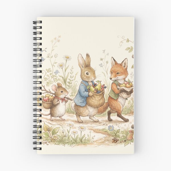 Item preview, Vintage Watercolor Forest Friends Harvest Walk - Classic Storybook Art designed and sold by Pasteltone.