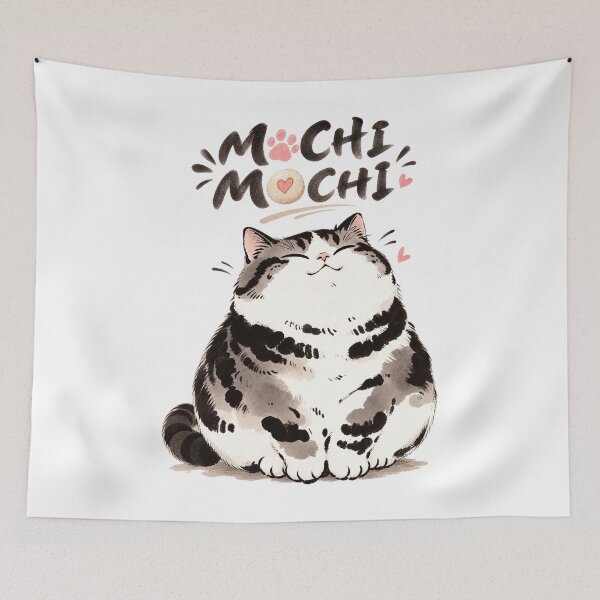 Item preview, Happy Mochi Mochi Cat designed and sold by INITIAL SHIBA.