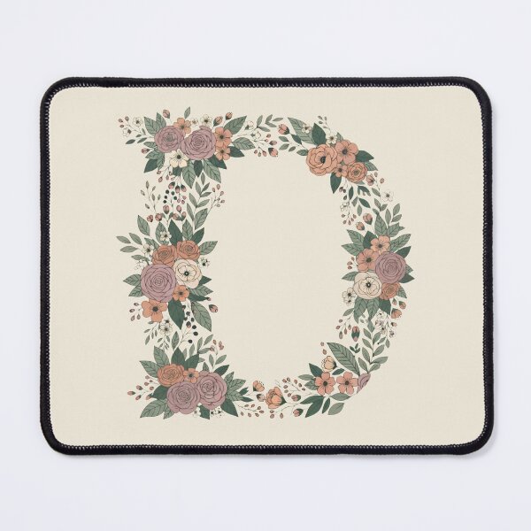 Item preview, Decorative Floral Letter D Botanical Monogram designed and sold by ITCHAWAWAA.