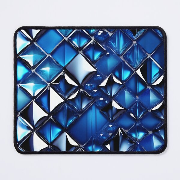 Item preview, Glossy Blue Crystal Pattern with Dynamic Light Reflections. designed and sold by MissYouONLY.
