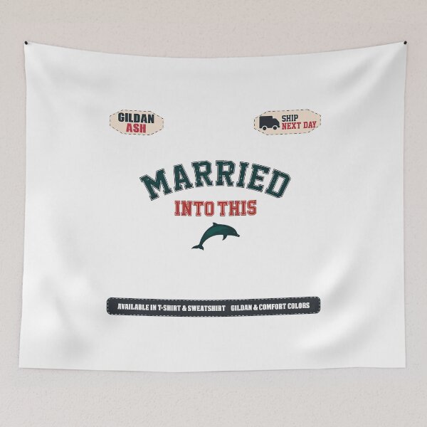 Item preview, Married Into This Retro Dolphin Sweatshirt designed and sold by trada826.