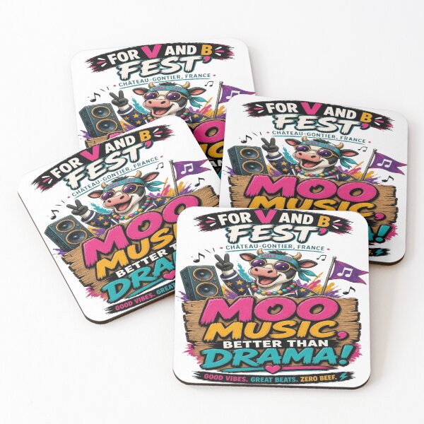 Item preview, Funny Cow Music Festival Shirt – Moo Music Better Than Drama  ?️ 15 Redbubble designed and sold by Sushikidsntoddlers.