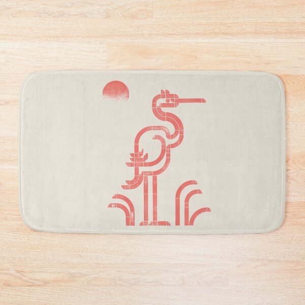 Item preview, Salt Marsh — Heron | Geometric Bird Art - Coral designed and sold by POCOmuchoStudio.
