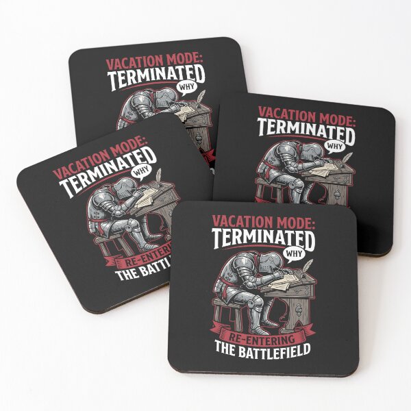 Item preview, Vacation Mode Terminated - Funny Corporate Burnout Knight Gift designed and sold by SplashTastic.