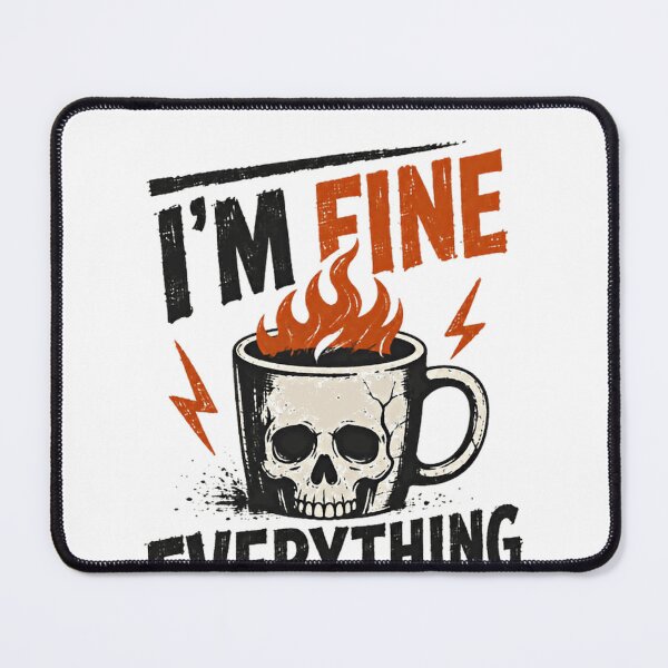 Item preview, I'm Fine Everything Is Fine Burnout Sarcastic Humor designed and sold by SkeletonsDanger.
