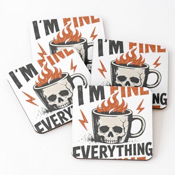 Item preview, I'm Fine Everything Is Fine Burnout Sarcastic Humor designed and sold by SkeletonsDanger.