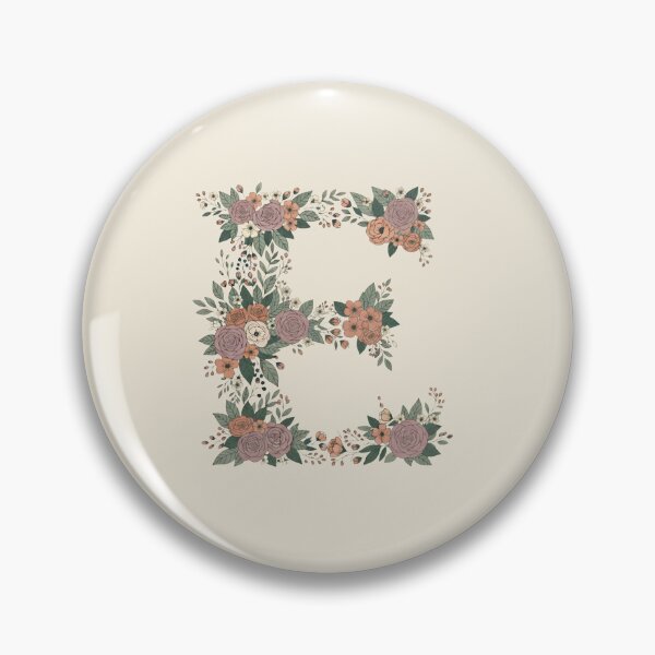 Item preview,  Decorative Floral Letter E Botanical Monogram designed and sold by ITCHAWAWAA.