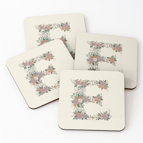 Item preview,  Decorative Floral Letter E Botanical Monogram designed and sold by ITCHAWAWAA.