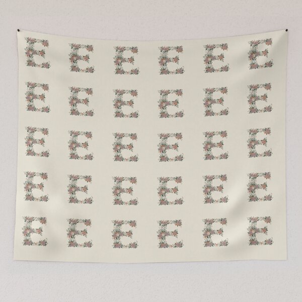 Item preview,  Decorative Floral Letter E Botanical Monogram designed and sold by ITCHAWAWAA.