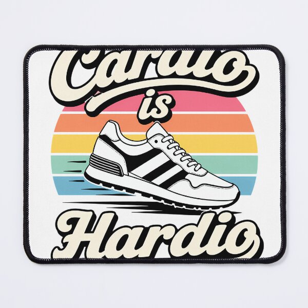 Item preview, Cardio Is Hardio – Retro Fitness Humor designed and sold by Noventra112.