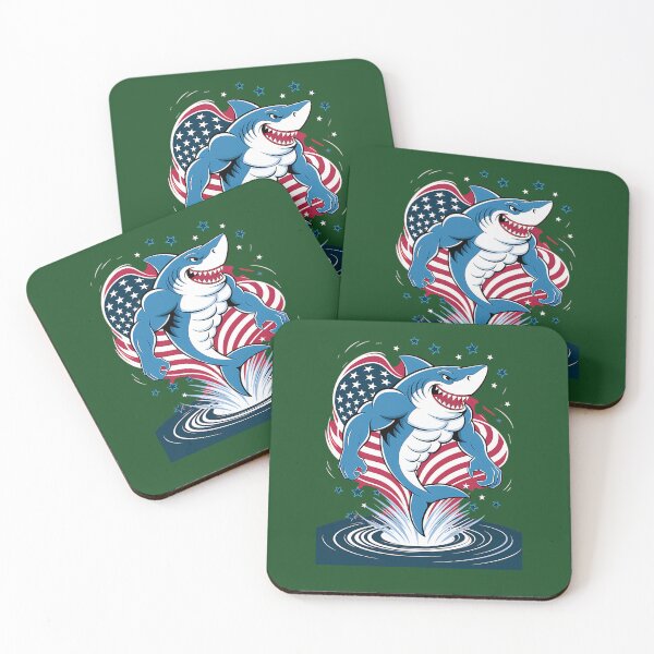 Item preview, Shark American Flag Usa 4Th Of July Funny Boys Girls Kids 321 designed and sold by Hoiaucraft123.