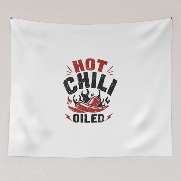 Item preview, Hot Chili Oiled Spicy Food Lover Chili Head Hot Pepper Fan designed and sold by SkeletonsDanger.